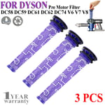 Pwr 3x Motor Filter For Dyson V6 Animal Cordless Washable Pre Vacuum Cleaners