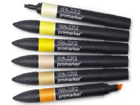 Promarker set, yellow tones 6pcs