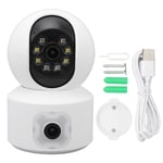 Indoor Security Camera Dual Lens Baby Camera Monitor WiFi With Smartphone 320°