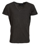 DSQUARED2 T-shirt Gray Cotton Linen Short Sleeves V-neck Tee IT48/US38/M 300usd