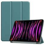 EIDERWOOD iPad Air 13" (2025 / 2024) Tri-Fold Läder Fodral - Grön