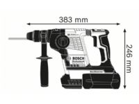 Bosch GBH 36 V-LI Plus Professional - Roterende hammer - 4-modus - SDS-plus - 3.2 joule - 2 batterier - 36 V