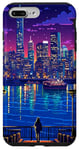 iPhone 7 Plus/8 Plus New York City View Synthwave Retro Pixel Art Case