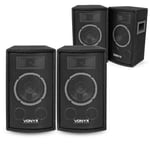 4x Vonyx 6" Inch Passive PA Speakers Party Disco Stage DJ Sound Package 600W