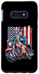 Galaxy S10e Uncle Sam Riding Motorcycle 4th of July American Flag Biker Case