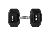 HMS Dumbbell Hex Pro black and silver 30 kg (17-66-123)