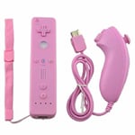 Télécommande Wiimote + Nunchuck pour Nintendo Wii et Wii U - Rose - Straße Game ®