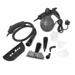 TJC Multi-Purpose Steam Cleaner with 9-Piece Accessories in Black and Grey