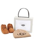 UGG Baby Neumel and Logo Beanie Set - Chestnut, Chestnut, Size 4-5
