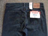 Levi Strauss 505 C straight leg cropped jeans size W32 dark blue brand new