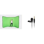 Manfrotto LL LB7622 4 m Panoramic Background Cover - Chromakey Green & RØDE Lavalier GO Professional-grade wearable microphone