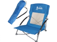Royokamp Turist- och strandstol med armstöd 55x58x64 hopfällbar blå