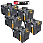 5 x Dewalt DWST1-71195 T-Stak VI Deep Tool Storage Box 23L Without Tote Tray 