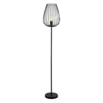 Standing Floor Lamp Light Black Steel 1 x 60W E27 Bulb Tall Living Room