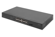 Digitus Dn-95347-2, Ohanterad, Gigabit Ethernet (10/100/1000), Full Duplex, Strömförsörjning Via Ethernet (Poe) Stöd, Rackmontering, 1U