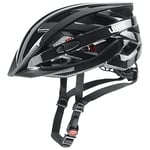 uvex i-vo 3D - Lightweight All-Round Bike Helmet for Men & Women - Individual Fit - Upgradeable with an LED Light - Black - 52-57 cm