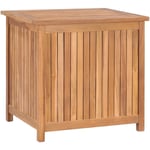 Coffre boîte meuble de jardin rangement 60 x 50 x 58 cm bois de teck solide