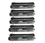 Set of 5 Black Toner Compatible With Brother DCP-8250DN HL-5440D 5450DN TN3380