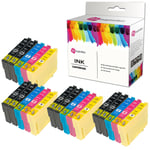 20 Ink Cartridges For Epson Workforce Wf-2520nf Wf-2630wf Wf-2750dwf Wf-2010w
