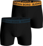 Björn Borg Cotton Stretch Boxer 2p Alusvaatteet BLACK/ORANGE