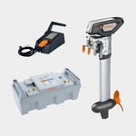 Torqeedo Elmotorpaket Cruise 3.0 RL (Remote Long), 3000 W, lång rigg (75.5 cm), med lithiumbatteri (3500 Wh) + reglage