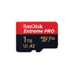 SanDisk Extreme Pro 1 TB microSDXC Memory Card + SD Adapter with A2 App Performance + Rescue Pro Deluxe 170 MB/s Class 10, UHS-I, U3, V30
