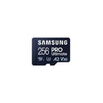 Samsung - Carte Micro sd Pro Ultimate 256 Go Bleu + lecteur - Bleu