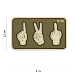 101 INC PVC Patch - One, Two, Fuck You (Färg: Grön/Sand)