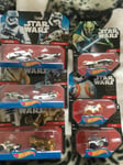 Star wars  hot wheels 9 die-cast  star wars cars includes BB-8 and rey cars