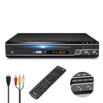Gueray DVD Player with HDMI Compatible/AV output HD 1080P DVD CD Recorded Disc Player All Region Free Remote Control Supports Dual MIC & USB Play Built-in PAL/NTSC System Coaxial Port for TV Connect