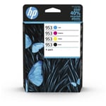 HP multipack 953 original 23.5 svart och 10 ml färg