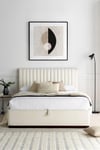 Anna Ottoman Cream Boucle - Bed Frame Only