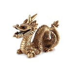 lachineuse - Figurine Dragon de Chance Feng Shui - Statuette Dragon - 15 x 11 x 7 cm - Symbole de Puissance, Force & Longévité - Décoration Asiatique Chinoise - pour Bureau, Maison - Coloris Doré