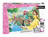 Nathan - Puzzle Enfant - 60 pièces - Après-midi entre princesses Disney - Fille ou garçon dès 6 ans - Puzzle de qualité supérieure - Carton épais et résistant - Princesses - 86567