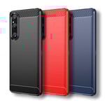 SKALO Sony Xperia 1 V Armor Carbon Stöttåligt TPU-skal - Fler färger Svart