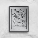 The Witcher Justice For Roach Giclee Art Print - A3 - Black Frame