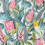 Arthouse Rainforest Escape Vinyl Wallpaper Exotic Birds Leaves Green/Pink 297905