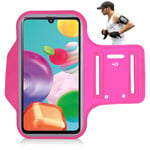 DN-Alive Music Player Armband Water And Sweat Resistant For Gym Running Jogging Workouts Case For Samsung Galaxy M31/M21/A41/A11/M11/A31 (PINK)