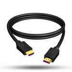 FeizLink 4K HDMI Cable 2m High Speed 18Gbps Support HDMI2.0 4K 60Hz HDR10 HDCP2.2 ARC 4:4:4 3D HEC Compatible for Apple TV HDTV Projector Roku TV Box Home Theater PS4 Nintendo Switch