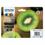 Genuine Epson 202 Multipack Kiwi Fruit Ink C13T02E74010 XP-6000 XP-6005 5 PACK