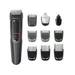 Philips Series 3000 10-in-1 Multi Grooming Kit for Beard, Hair and Body with Nose Trimmer Attachment - MG3747/33