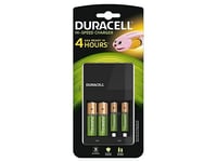 Duracell High-Speed Value Cef14 - 4 H Batteriladdare - (För 4Xaa/Aaa) 2 X Aa-Typ - Nimh - 1300 Mah - 7 Watt - Med 2 X Aaa Nihm 750 Mah Laddningsbara Batterier
