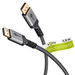 Goobay DisplayPort 2.1 kabel, 80 Gbit/s - 3m