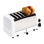 Dualit 6-Slot Bread Toaster with White Finish