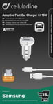 CellularLine 12/24V Adaptiv Hurtiglader for Samsung Micro USB