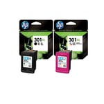 Original HP 301XL Black & Colour Combo for HP Deskjet 2050 2540 4500 2544 301 XL