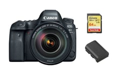 CANON EOS 6D II 26.2 Mpix KIT EF 24-105MM F4L IS II USM + 64GB SD card + LP-E6N Battery