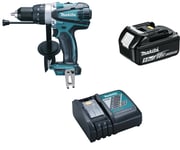 Makita DHP458Z 18v LXT Li-ion Combi Drill + BL1850 Battery & DC18RC Charger