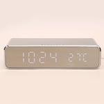 02 015 Digital Alarm Clock Compact Wireless Charger Clock For Office