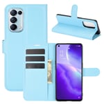Oppo OPPO Find X3 Lite PU Wallet Case Light Blue